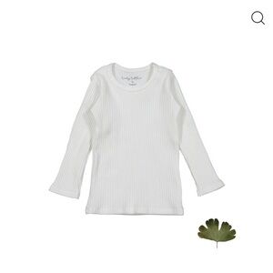 White Ribbed Kids Long Sleeve Shirt by boutique brand Lovely Littles